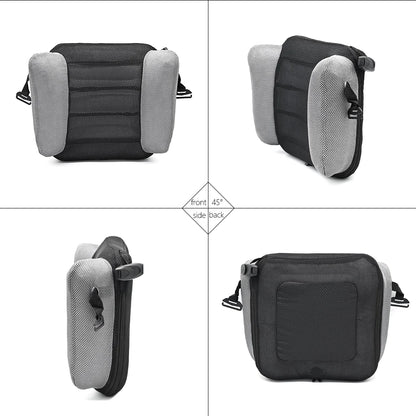 Inflatable booster cushion for kids with multiple views on a white background